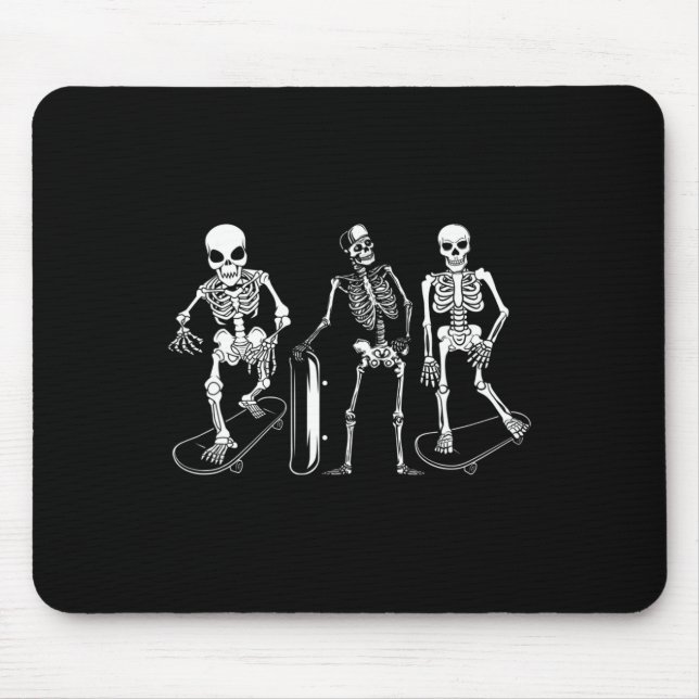 Alfombrilla De Ratón Skateboarding Skeletons Goth Aesthetic Skater Skul (Frente)