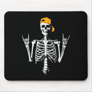 Alfombrilla De Ratón Skater Skeleton Guay Halloween Punk Rock Hombres B