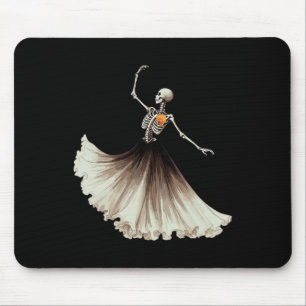Alfombrilla De Ratón Skeleton Ballerina Ballet Dance Halloween Mujeres