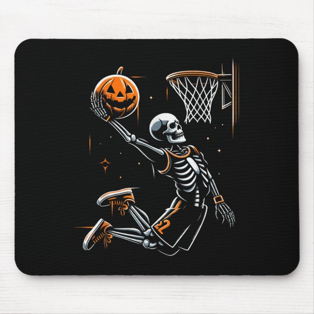 Alfombrilla De Ratón Skeleton Baloncestistas Hombres Chicos Y por Hallo (Frente)