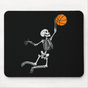 Alfombrilla De Ratón Skeleton Basketball Halloween Costume masculino Te