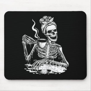 Alfombrilla De Ratón Skeleton Beber café perezoso y mujeres fáciles Hal