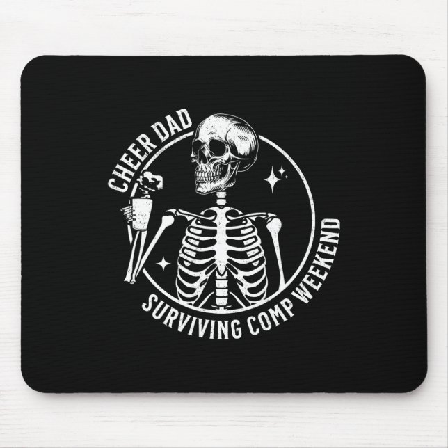 Alfombrilla De Ratón Skeleton Café Cheer Dad (Frente)