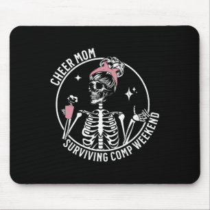 Alfombrilla De Ratón Skeleton Café Cheer Mamá Sobreviviendo al Comp Wee