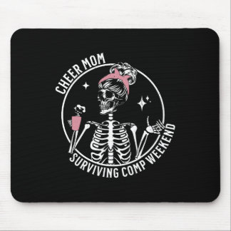 Alfombrilla De Ratón Skeleton Café Cheer Mamá Sobreviviendo al Comp Wee