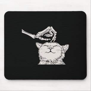 Alfombrilla De Ratón Skeleton Cat Hand Lazy Halloween disfraz Guay Bone
