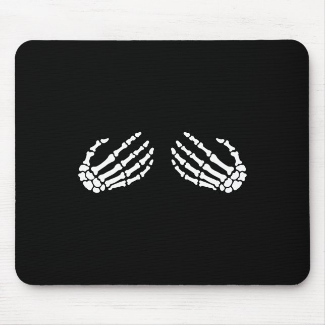 Alfombrilla De Ratón Skeleton CHICAS de Halloween Manos divertidas Skel (Frente)