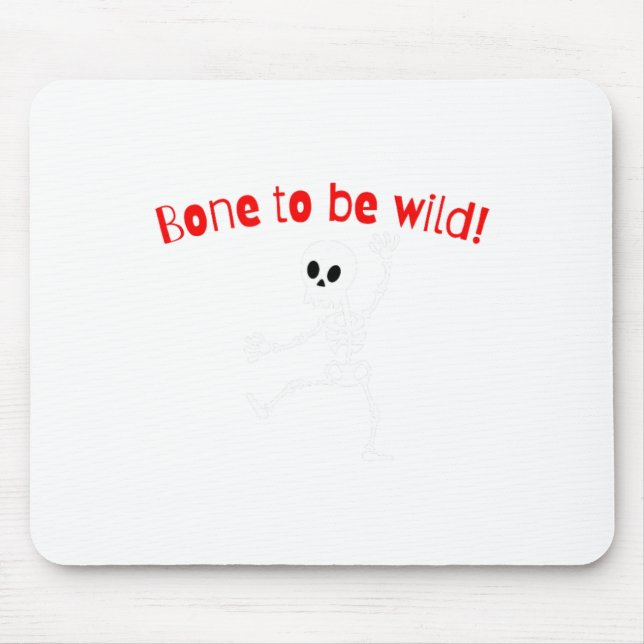Alfombrilla De Ratón Skeleton Dancing Halloween Funny Bone Wild (Frente)