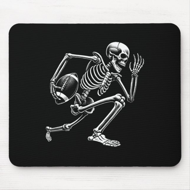 Alfombrilla De Ratón Skeleton de fútbol de Halloween (Frente)