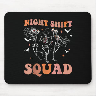 Alfombrilla De Ratón Skeleton de Halloween Dancing Nurs Noche Squad Shi