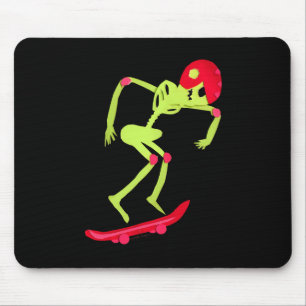 Alfombrilla De Ratón Skeleton en Skateboard Halloween Mousepad