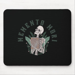 Alfombrilla De Ratón Skeleton Filosofía estoica Cita latina memento Mor