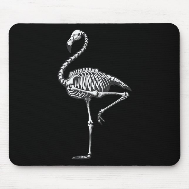 Alfombrilla De Ratón Skeleton Flamingo Halloween (Frente)