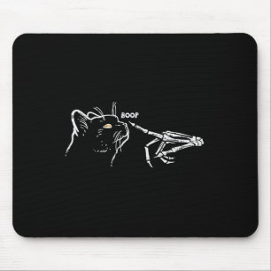 Alfombrilla De Ratón Skeleton Gato Negro Mano Boop Halloween Mascotas M