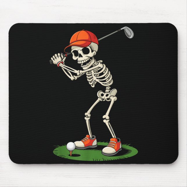 Alfombrilla De Ratón Skeleton Golf Halloween Costume Funny Boys Toddler (Frente)