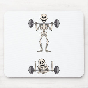 Alfombrilla De Ratón Skeleton Gym Funny Workout Gym Chiste Bodybuilding