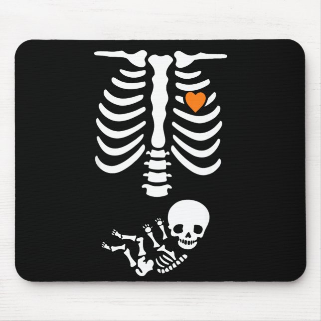 Alfombrilla De Ratón Skeleton Halloween Maternity Funny Pregnancy 2025  (Frente)