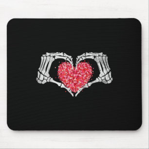Alfombrilla De Ratón Skeleton Hand Heart Día de San Valentín Funny Bone