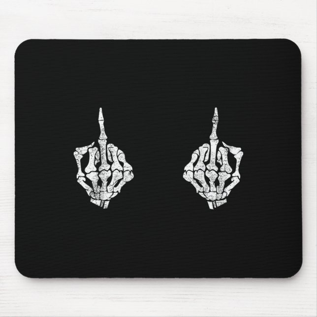 Alfombrilla De Ratón Skeleton Hands On S Funny Soky Halloween Costume  (Frente)
