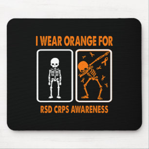 Alfombrilla De Ratón Skeleton I Usa Naranja Para Concienciación De RSD