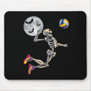 Alfombrilla De Ratón Skeleton jugando voleibol feliz Día de Halloween B