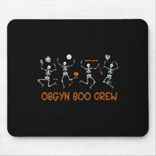 Alfombrilla De Ratón Skeleton Obgyn Boo Crew Nurse Dancing Halloween Sp