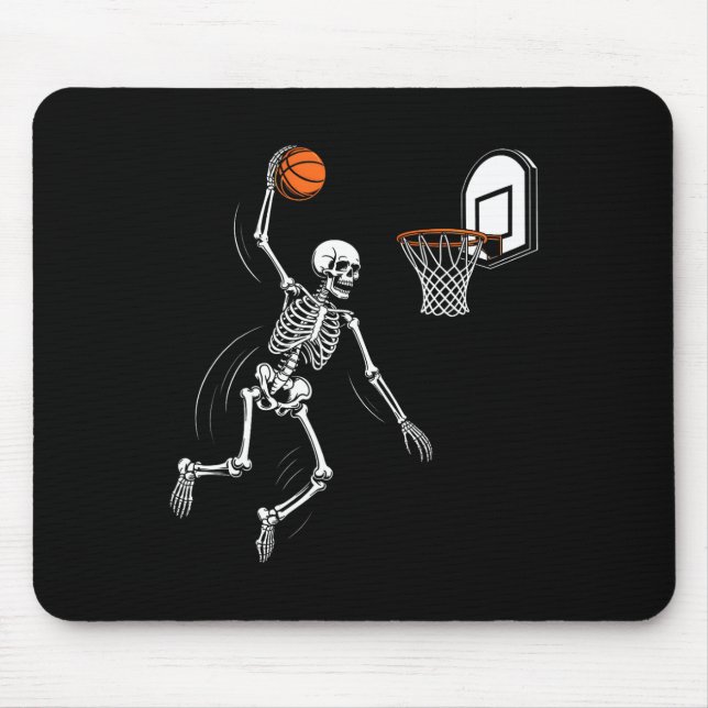 Alfombrilla De Ratón Skeleton Playing Sketll Funny Halloween Men Boy Ki (Frente)
