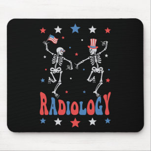 Alfombrilla De Ratón Skeleton Radiology X-ray Tech Patriótico 4 De Juli