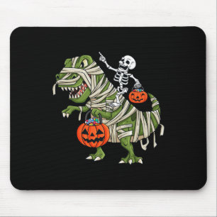 Alfombrilla De Ratón Skeleton Riding Mummy T Rex Halloween Chicas K