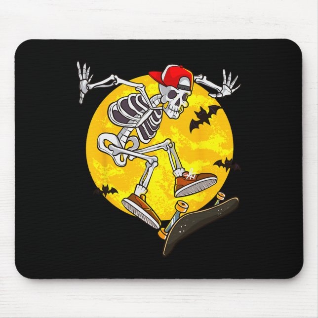 Alfombrilla De Ratón Skeleton Skeleton Funny Halloween Disstume (Frente)