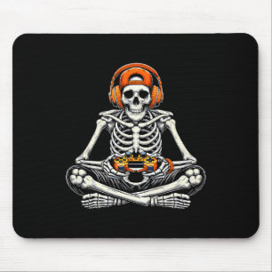 Alfombrilla De Ratón Skeleton Skull Video Game Gamer Halloween