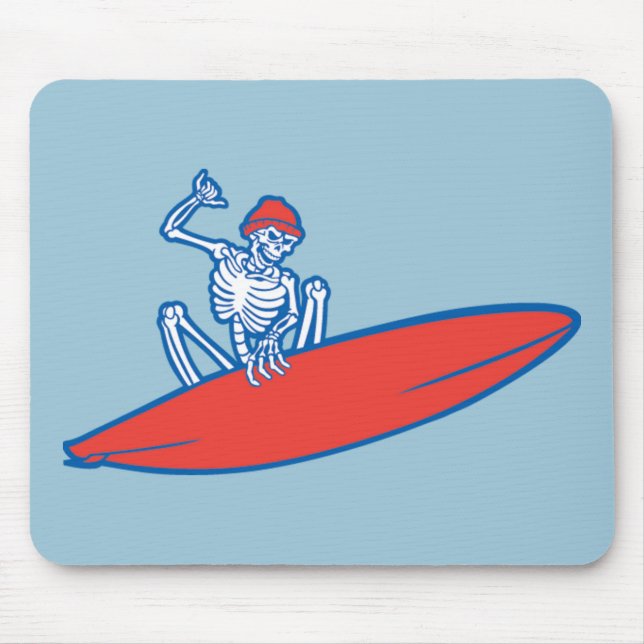 Alfombrilla De Ratón Skeleton Surfer (Frente)