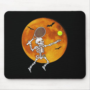Alfombrilla De Ratón Skeleton Tennis Halloween Racket Ll