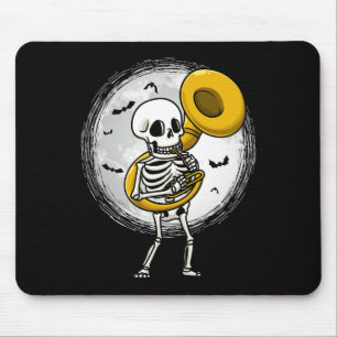 Alfombrilla De Ratón Skeleton Tocando Sousaphone Tu Instrument Hallowee