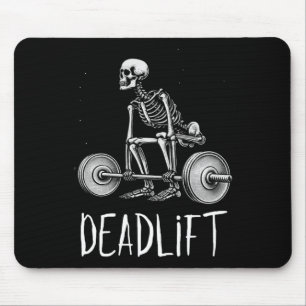 Alfombrilla De Ratón Skeleton Workout Halloween Peso Lifting Fitness
