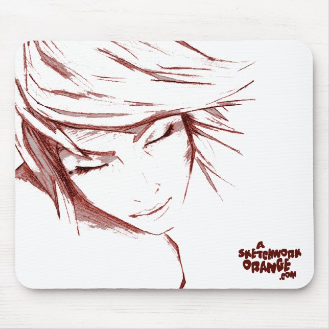 Alfombrilla De Ratón Sketchwork rojo Mousepad (Frente)