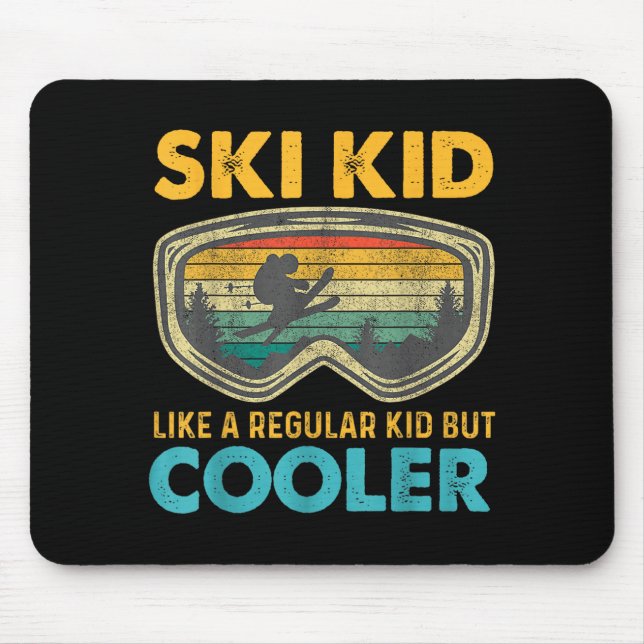 Alfombrilla De Ratón Ski Kid Like A Regular Kid But Cooler Skiing Lover (Frente)