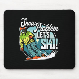 Alfombrilla De Ratón Ski Skiing Winter Sport Snow Problem Let's Ski