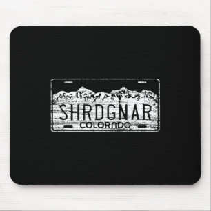 Alfombrilla De Ratón Ski Snowboard Colorado License Plate Shredding Gna