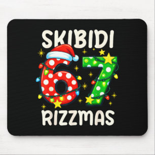 Alfombrilla De Ratón Skibidi 67 Rizzmas Divertido Seis Siete Meme Navid