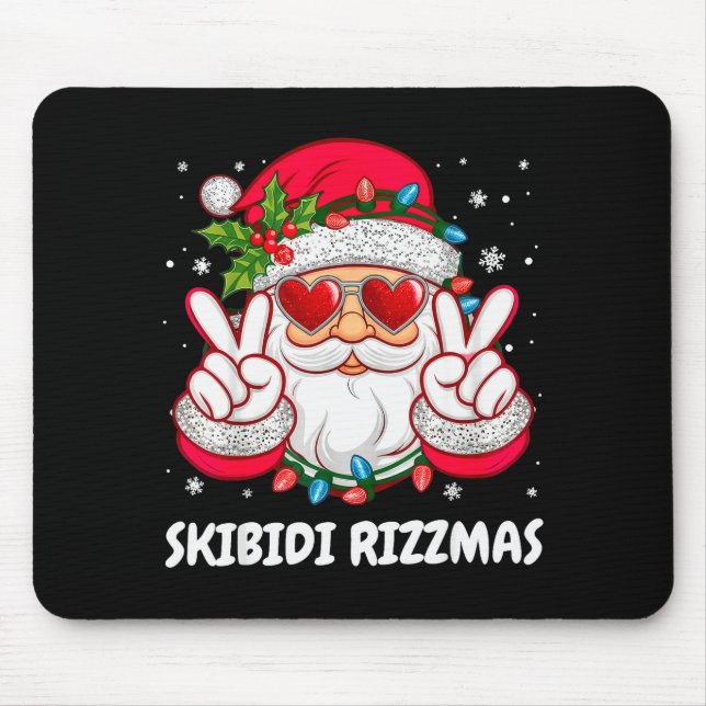 Alfombrilla De Ratón Skibidi Rizzmas Christmas Funny Santa Claus Xmas P (Frente)