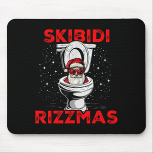 Alfombrilla De Ratón Skibidi Rizzmas Santa Baño Elefante Blanco Diverti