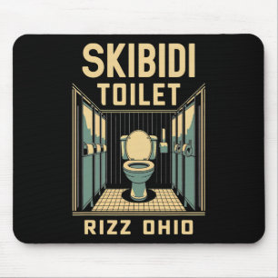 Alfombrilla De Ratón Skibidi Toilet Rizz Ohio Funny Meme Retro Vintage