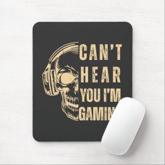 Alfombrilla De Ratón Skull Gamer Art – Can’t Hear You