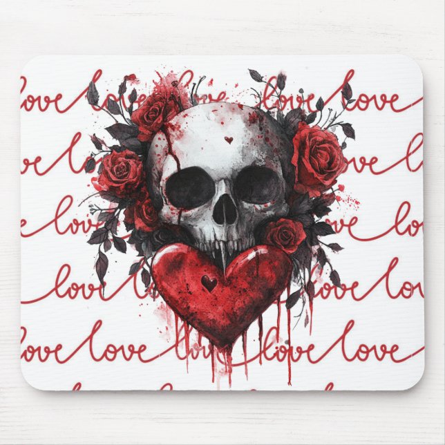 Alfombrilla De Ratón Skull & Heart “Love” (Frente)