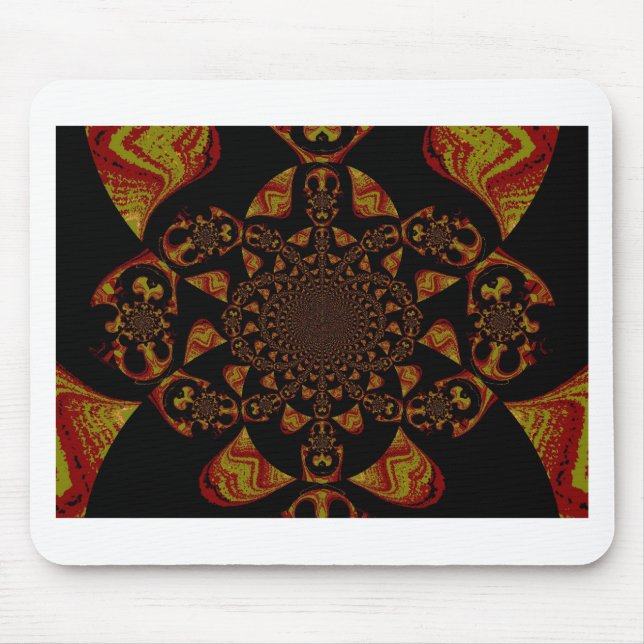 Alfombrilla De Ratón Skull Kaleidoscope Arte Imprimir (Frente)