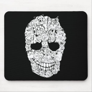 Alfombrilla De Ratón Skull Kitty Skeleton Halloween Costume Scary Cat S