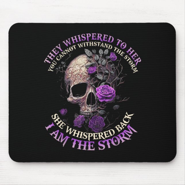 Alfombrilla De Ratón Skull They Whispered To Her You Can't With Stand T (Frente)