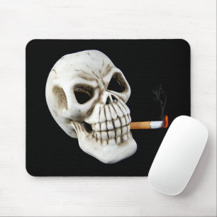 Alfombrilla De Ratón Skull with Smoking Cigarette 