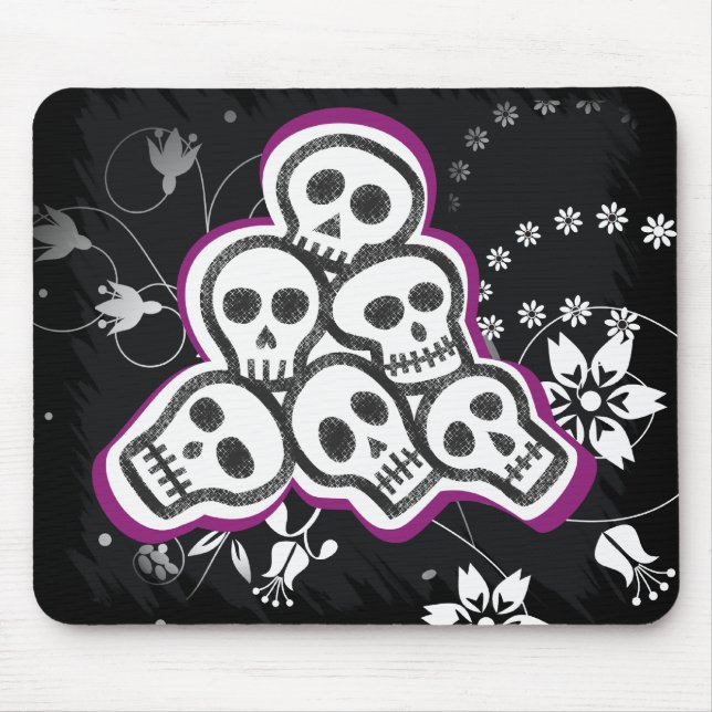 Alfombrilla De Ratón Skulls Halloween Mousepads (Frente)